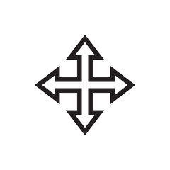 Fototapeta premium Arrow fat navigate icon vector isolated on background. Trendy web symbol. Pixel perfect. illustration EPS 10. - Vector.