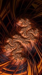 Fototapeta premium Artfully 3D rendering fractal background