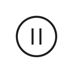 Button pause icon vector isolated on background. Trendy web symbol. Pixel perfect. illustration EPS 10. - Vector.