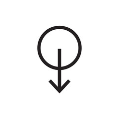 Unique down icon vector isolated on background. Trendy web symbol. Pixel perfect. illustration EPS 10. - Vector.