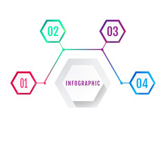 Modern Hexagon Business Infographic Design Template. Vector.