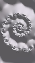 Artfully 3D rendering fractal, fanciful abstract illustration and colorful designed pattern and background