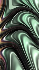Artfully 3D rendering fractal, fanciful abstract illustration and colorful designed pattern and background