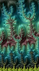 Artfully 3D rendering fractal background
