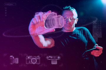 Designing a three-dimensional model of the camera in virtual reality