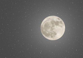 Naklejka na ściany i meble full moon in night sky