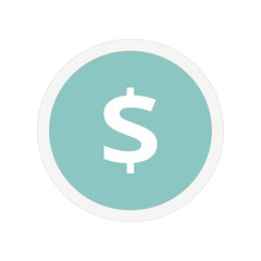 Money. Line Icon Vector. Payment system. Coins and Dollar cent Sign isolated on white background. Flat design style. Business concept.