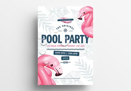 Pool Party Flyer Layout