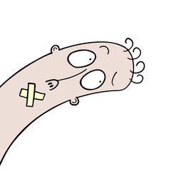 funny face with closed mouth