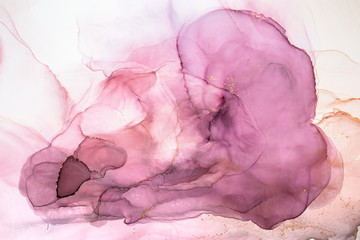 Alcohol ink sea texture. Contemporary art. Abstract art background. Multicolored bright texture. Fragment of artwork. Modern art. Inspired by the sky, as well as steam and smoke. Trendy wallpaper.