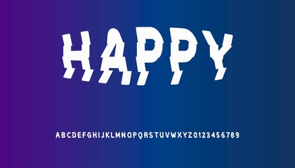 Abstract modern alphabet and  fonts. happy Typography creative font design