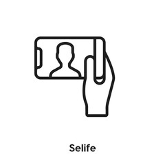 Selfie icon vector. Selfie icon vector symbol illustration. Modern simple vector icon for your design. Selfie icon vector	