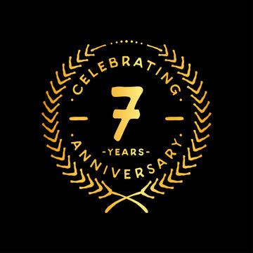 7 years design template. 7th vector and illustration.