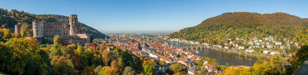 Obraz premium Heidelberg panoramic cityscape, Heidelberg, Germany.