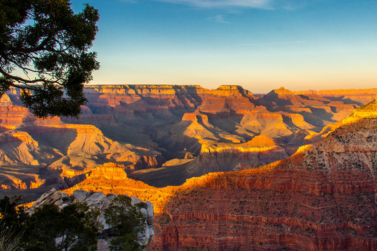 Sunset from Mather Point on the South Rim of Grand Canyon National Park