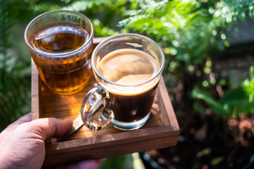 Black Coffee and Tea in the Garden