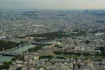 Paris and Seine from above