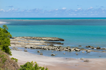 Port of Loss / Alagoas / Brazil. November, 29, 2019. View of Porto de Pedras city and Patacho beach in early summer.
