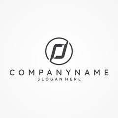 Vector letter O monogram symbol design minimalist