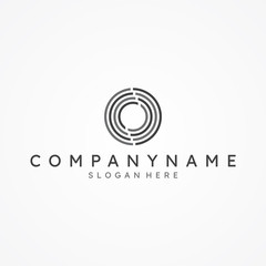 Vector letter O monogram symbol design minimalist