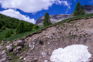 mountain landscape with blue sky