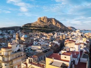Obraz premium Santa Barbara Castle in Alicante, Spain