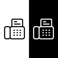 Fax outline icon illustration isolated vector sign symbol