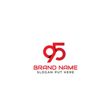 Creative and modern letter 95 logo design template vector eps