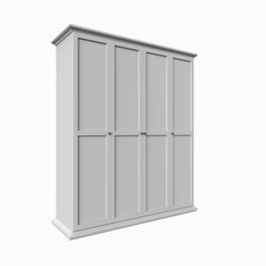 3d render of isolated cabinet on a white background. 