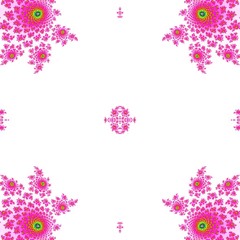 Pink rose roses fractal floral blooming abstract pattern background