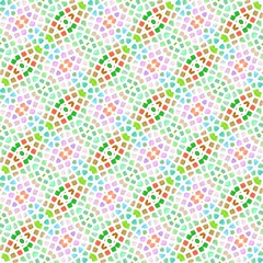 Diagonal green fresh mosaic tribal stony seamless tileable pattern