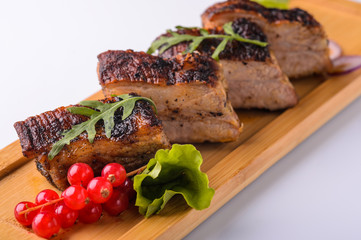 grilled beef with vegetables