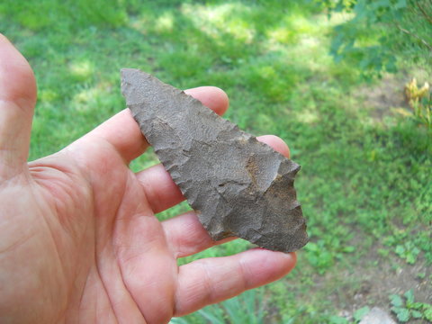 A newly found Native American Gary arrowhead