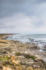 Coastline with cliff and beach, Alentejo, Portugal