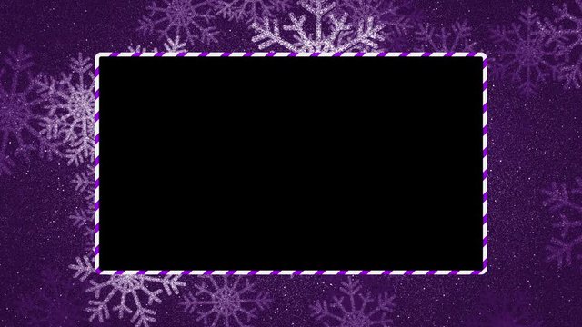 Loopable Snowflakes Frame With Travel Matte