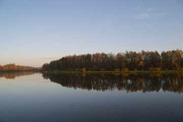 landscape with river and trees