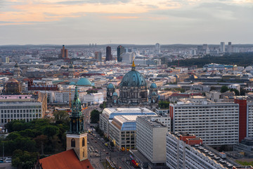 Fototapeta na wymiar Berlin Skyline City Panorama with the Berliner Dom
