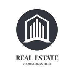 Real estate logo vector icon