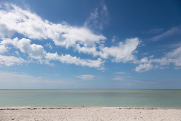 Typical coast of Sanibel Island, Florida, USA