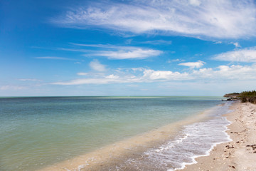 Water, beach and beautiful cloudes, Florida, USA