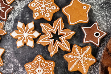 Collection of various gingerbread stars