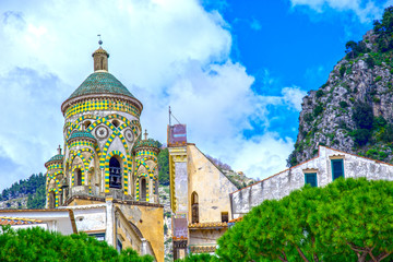Fototapeta na wymiar Cathedral in Amalfi, Italy