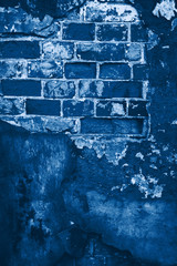 Beautiful abstract classic blue grunge decorative navy dark wall background. Art rough stylized...