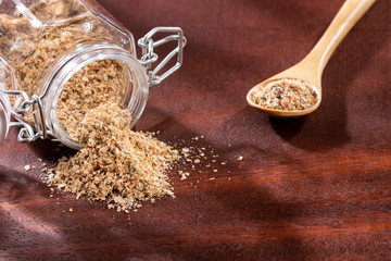 Food powder based on soy fiber with psyllium