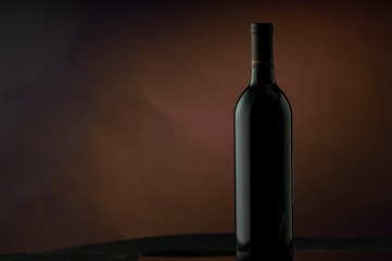 Fototapeta na wymiar A generic wine bottle on a plain background