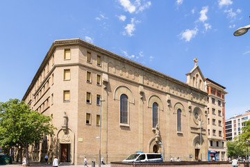 Pamplona, Spain. Church of the Capuchins of San Antonio