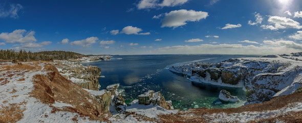 Frozen Shoreline in Louisburg, Nova Scotia