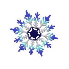 Snowflake isolated on white background Christmas 