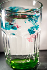 water glass, paint, 