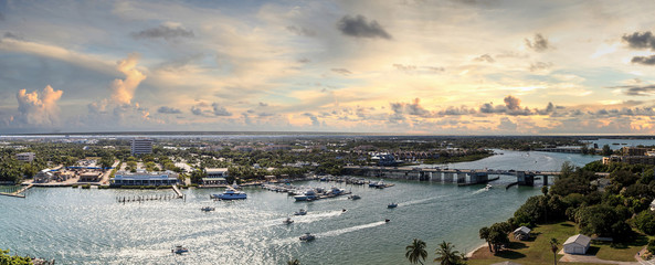 Aerial view of Loxahatchee River from the Jupiter Inlet Lighthouse © SailingAway